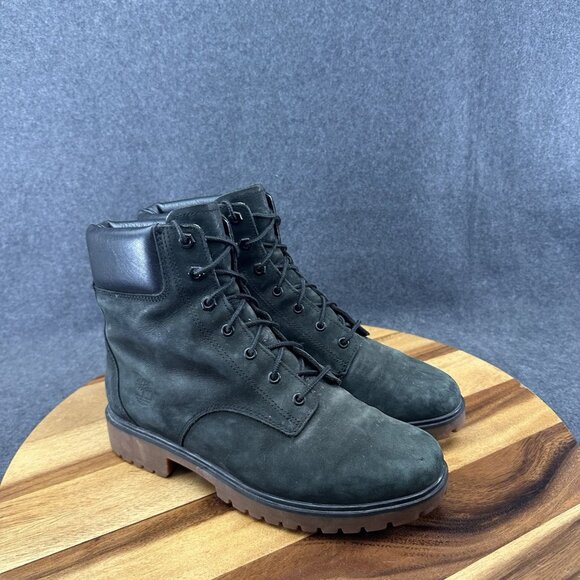 Timberland Jayne 6” Waterproof Boots Women’s Size 8.5 Green Nubuck Leather A1TH8 - Picture 2 of 11